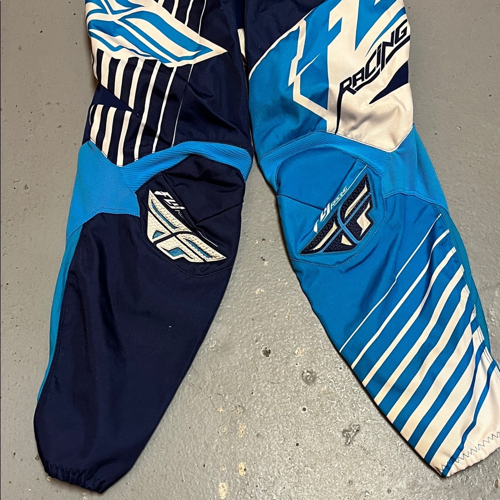 Fly Racing Blue & White Motocross Pants - Picture 5 of 9